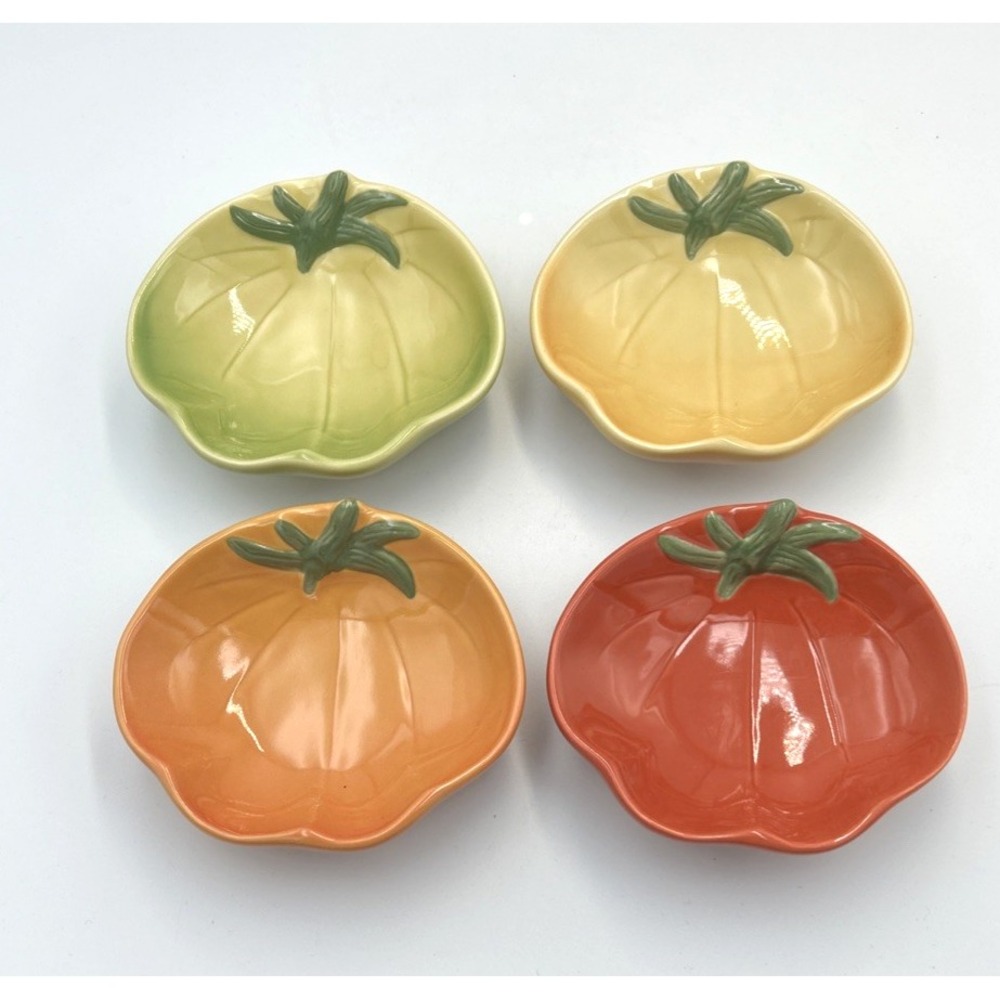 Williams Sonoma Heirloom Tomato Small Appetizer Dishes Dipping Bowls Set of 4